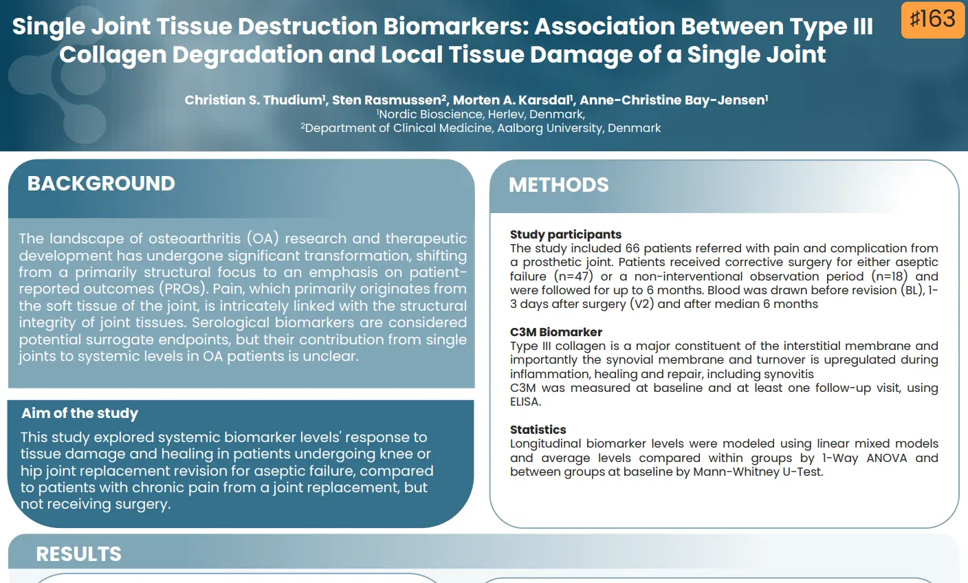 Single Joint Tissue Destruction Biomarkers
