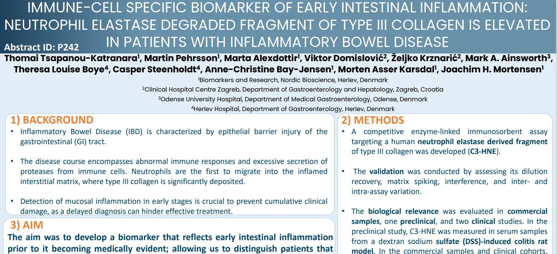 Neutrophil Elastase Degraded Fragment of Type III Collagen Is Elevated in IBD Patients